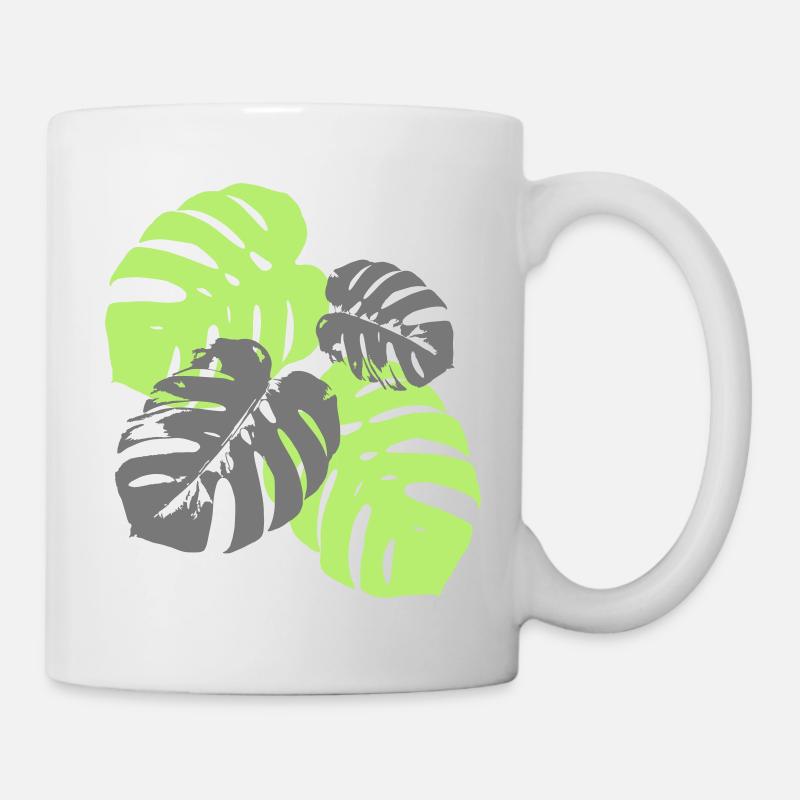 Monstera - Tasse - Weiß