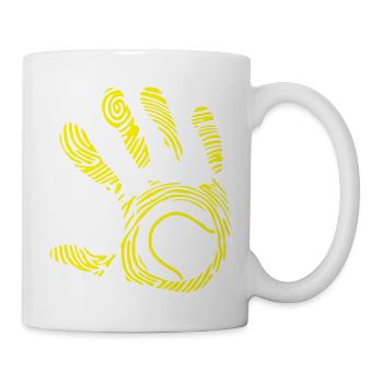 tennis empreinte main - Mug blanc - blanc - Droite