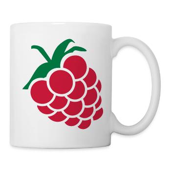 Himbeere - Tasse - Weiß - Rechts