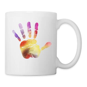 Arrêt de la main - Mug blanc - blanc - Droite