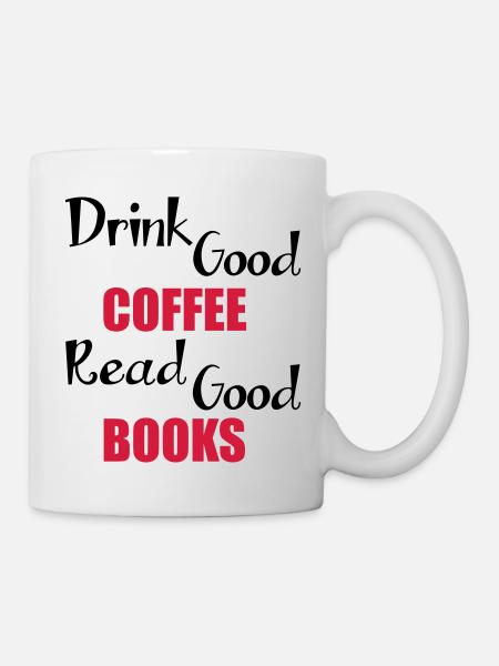 Coffee & Books - Tasse - Weiß