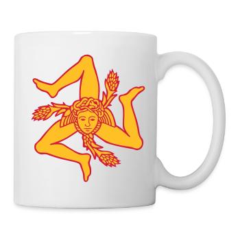 Sizilien Trinacria sizilianische Flagge Sicilia - Tasse - Weiß - Rechts