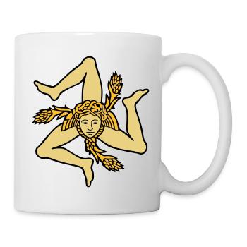 Sizilien Trinacria sizilianische Flagge Sicilia - Tasse - Weiß - Rechts