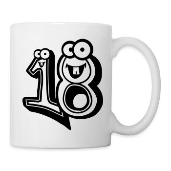 18-eighteen age comic cartoon - Mug - white - Right