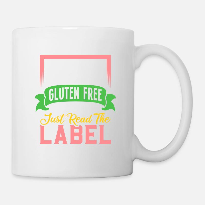 Chemise drôle d'allergie de coeliaque c'est sans gluten - Mug blanc - blanc