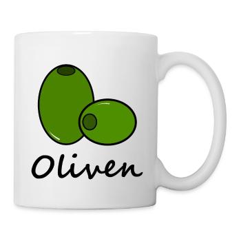 Oliven - Tasse - Weiß - Rechts
