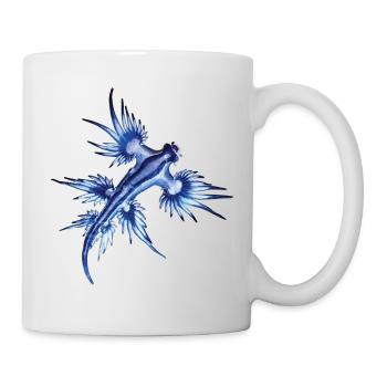 Glaucus Atlanticus Blaue Ozeanschnecke Nudibranch - Tasse - Weiß - Rechts