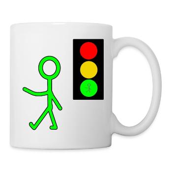 Feux de signalisation - Mug blanc - blanc - Droite