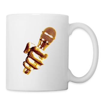 Microphone Microfon Gold Music Singen Sing - Mug - white - Right