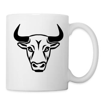 Stier - Tasse - Weiß - Rechts