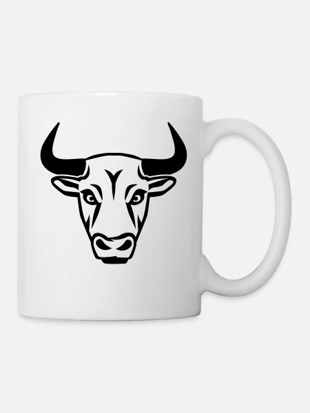 Stier - Tasse - Weiß