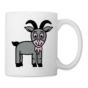Ziege - Tasse - Weiß - Rechts