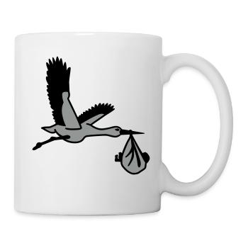 Storch - Tasse - Weiß - Rechts