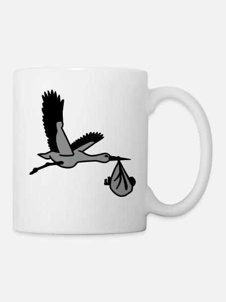 Cigogne - Mug blanc - blanc