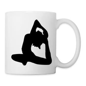 Woman Yoga exercise design - Mug - white - Right