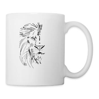 Lion le roi des animaux - Mug blanc - blanc - Droite