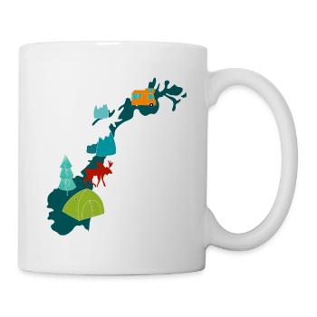 Norway Camping Map I Caravan Souvenir - Mug - white - Right