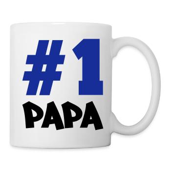number1_papa02 - Tasse - Weiß - Rechts