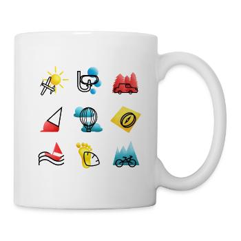 Reisen und Leerstand - Tasse - Weiß - Rechts