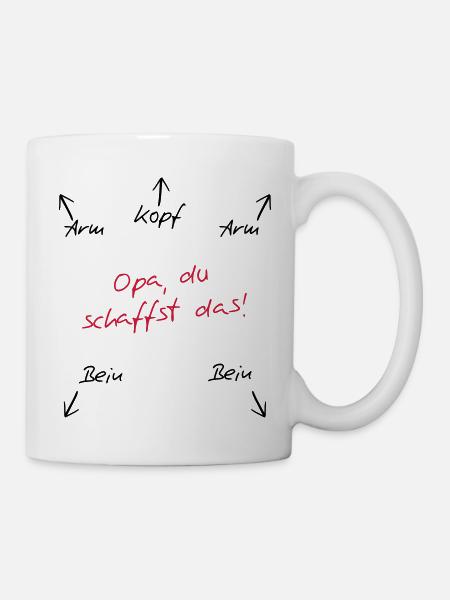 Opa du schaffst das - Tasse - Weiß