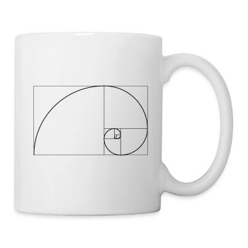 Fibonacci Goldener Schnitt - Tasse - Weiß - Rechts