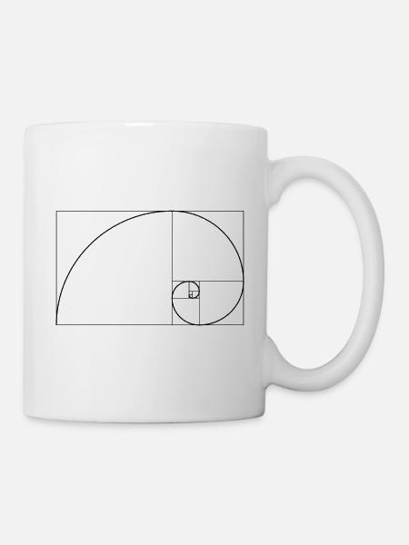 Fibonacci Golden Ratio - Mug - white