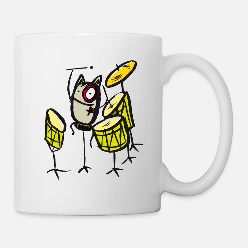 Le batteur - Mug blanc - blanc