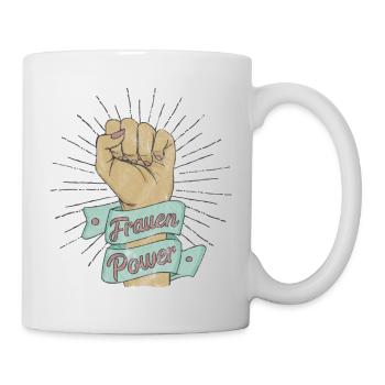 Starke Frauen Power Powerfrau Frau Spruch Geschenk - Tasse - Weiß - Rechts