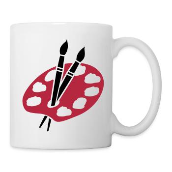 Maler - Tasse - Weiß - Rechts
