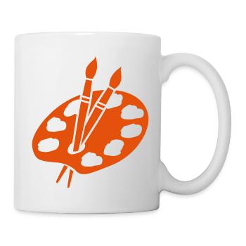 Maler - Tasse - Weiß - Rechts