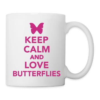 Keep calm and love butterflies - Mug blanc - blanc - Droite