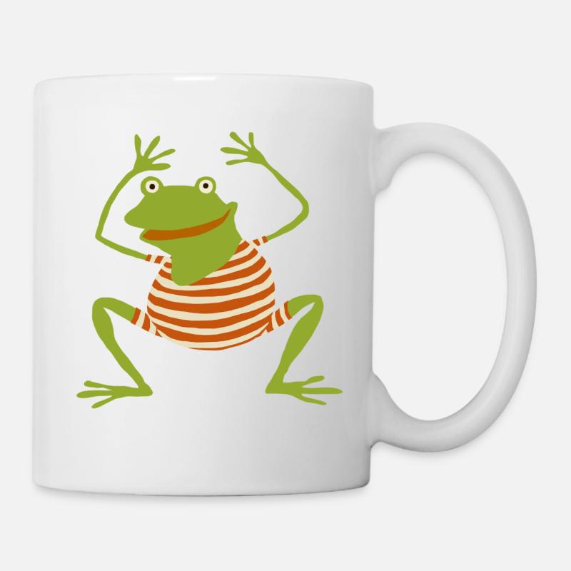 Frosch badet - Tasse - Weiß