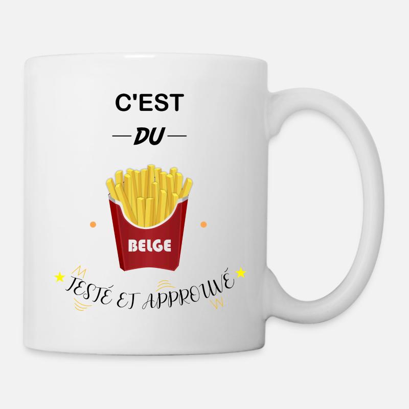 C'est du belge testé et approuvé t-shirt cadeau - Mug blanc - blanc