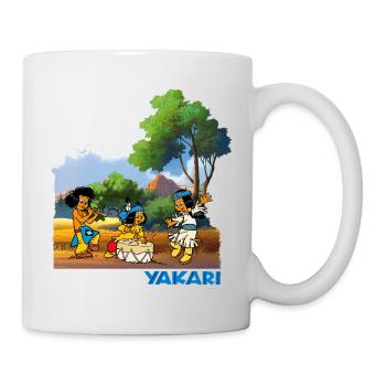 Yakari Freunde mit Trommel - Tasse - Weiß - Rechts