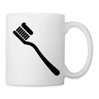 Zahnbürste - Tasse - Weiß - Rechts