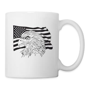 American Flag with American Eagle - Mug - white - Right