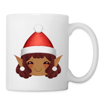 Entzückend Nöel Kobold mit Weihnachtsmannmütze - Tasse - Weiß - Rechts