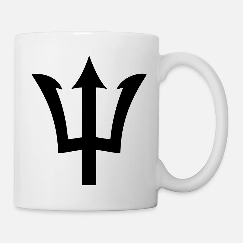 fourche Barbade trident barbados - Mug blanc - blanc
