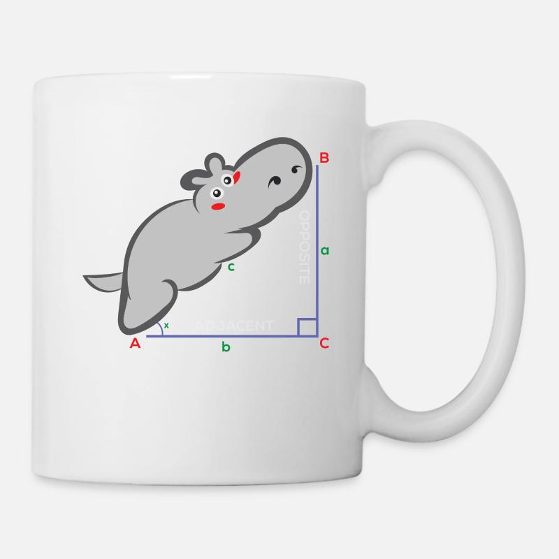 Hippotenuse Drôle de professeur de mathématiques Cadeau - Mug blanc - blanc