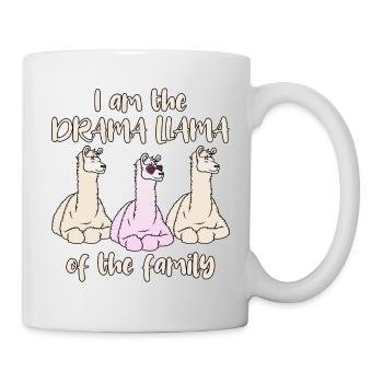 Drame lama rose dire drame lama de la famille - Mug blanc - blanc - Droite