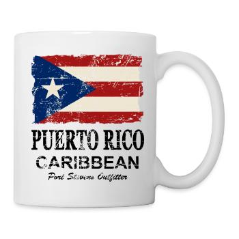 Puerto Rico Flag - Vintage Look - Mug blanc - blanc - Droite