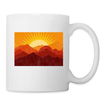 Sommer Wald Berge Sonne - Tasse - Weiß - Rechts