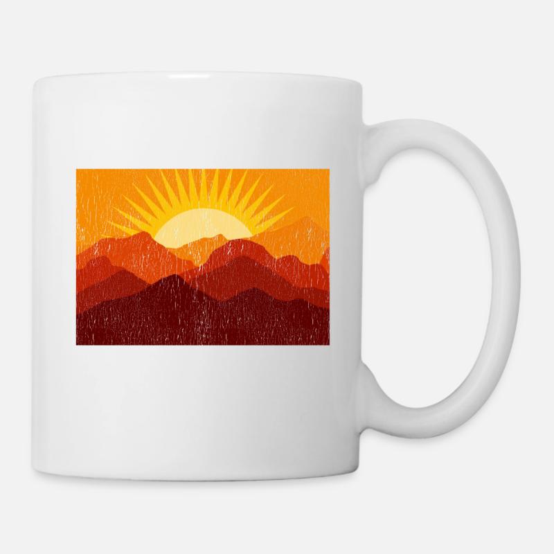 Sommer Wald Berge Sonne - Tasse - Weiß