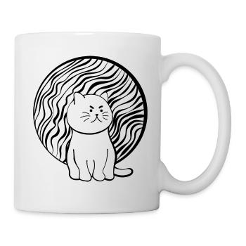 Happy Cat - Tasse - Weiß - Rechts