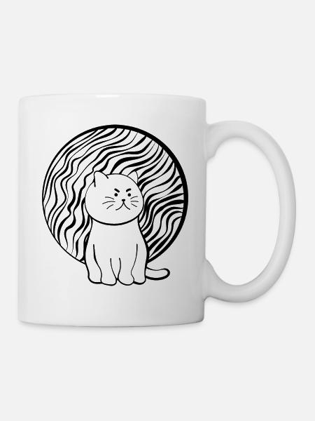 Happy Cat - Tasse - Weiß