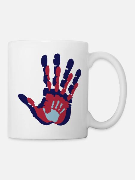 Family Handy, Daddy, Mommy, Baby - Tasse - Weiß