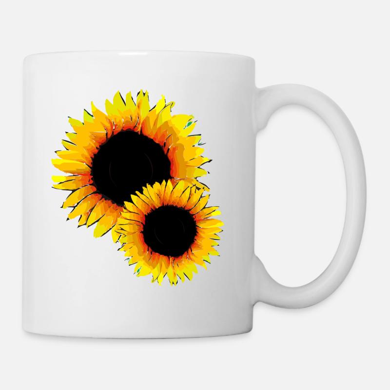 Sonnenblumen - Tasse - Weiß