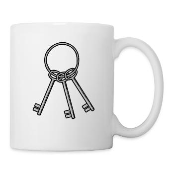 Clé de prison - Mug blanc - blanc - Droite