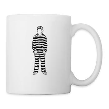 Insasse, Häftling, Sträfling Gefängnis Geschenk - Tasse - Weiß - Rechts