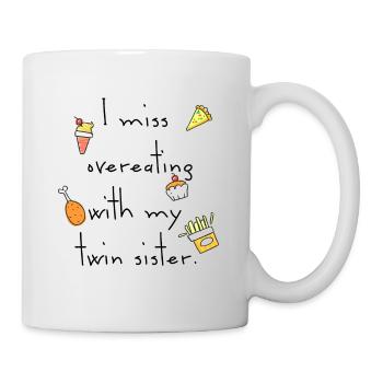 Nourriture gourmand jumelle miss sort - Mug blanc - blanc - Droite